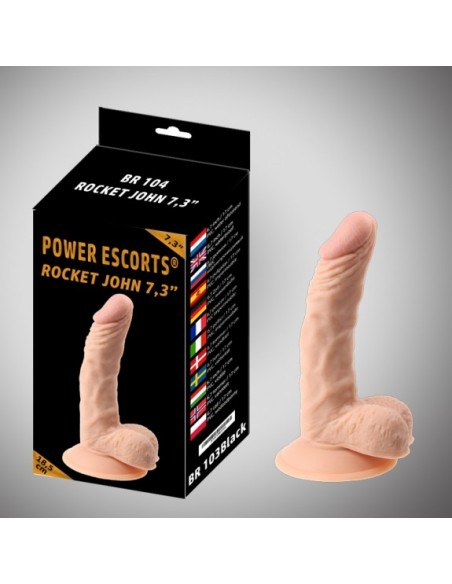 Rocket john 7,3 inch flesh realistic dildo  7,3 inch /  18,5 cm - Dilda realistyczne - 3