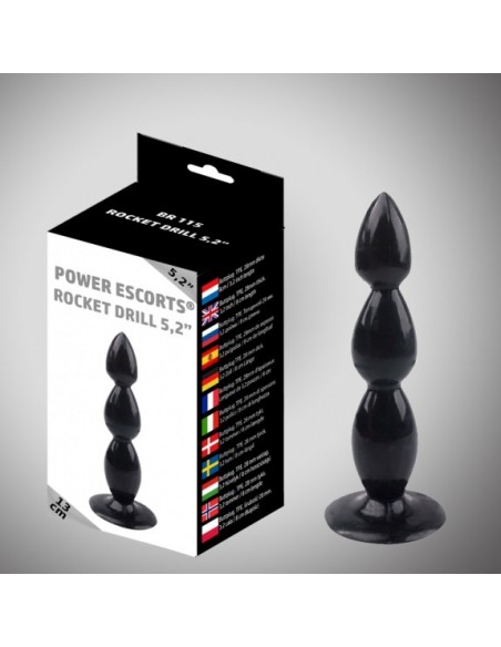 Rocket Drill 5,2 Inch Black Big Anal Plug 5,2 Inch / 13 Cm - Duże Korki Analne - 1