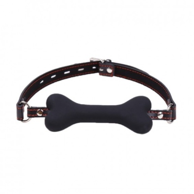 Knebel silikonowy Bone Gag Black - 1
