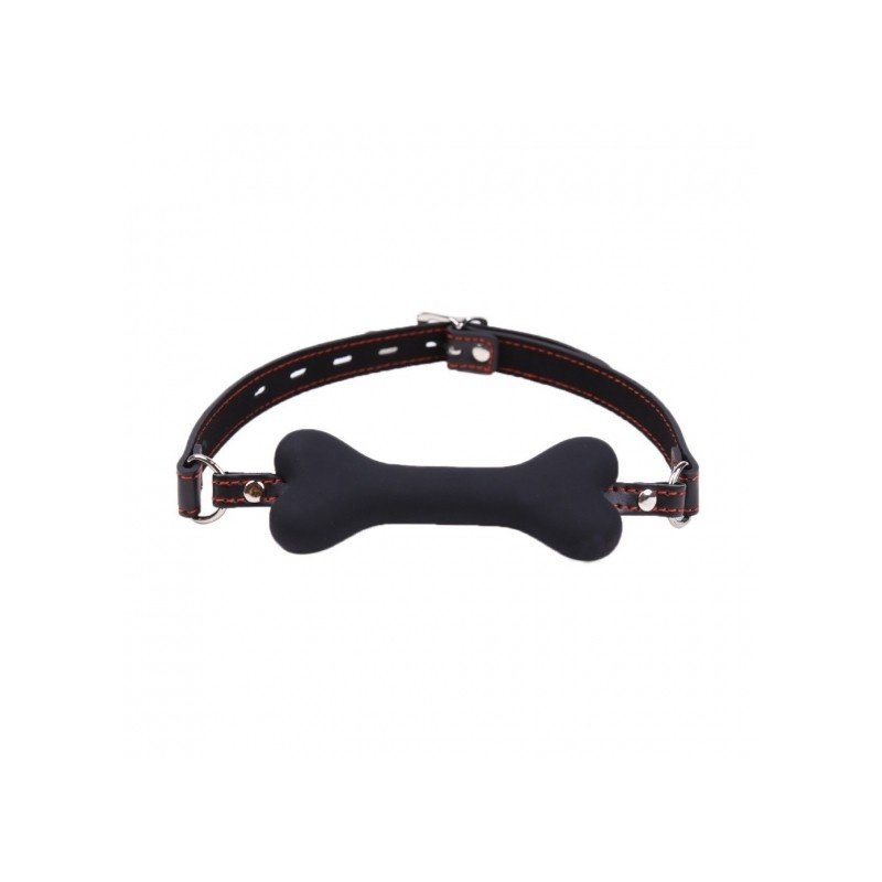 Knebel silikonowy Bone Gag Black - 1