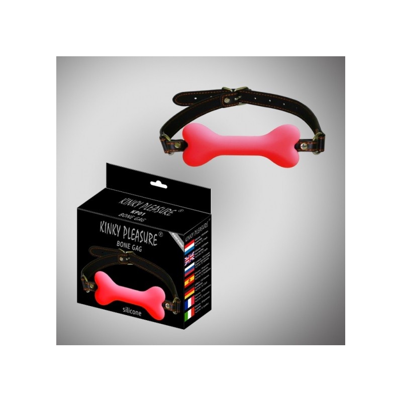Knebel silikonowy Bone Gag Black - 3