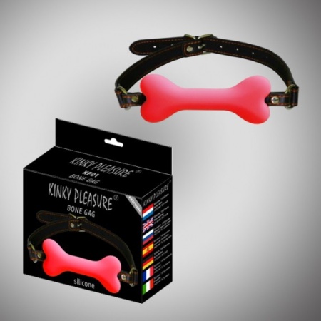 Knebel silikonowy Bone Gag Black - 3