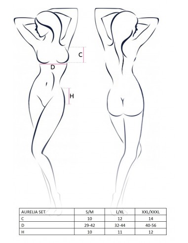 Bielizna-AURELIA SET cream S/M - Casmir - Komplety bielizny erotycznej - 3