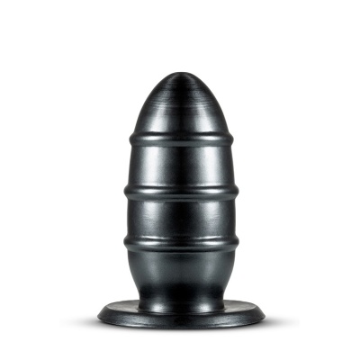 Korek analny JET FUC PLUG BLACK - pro-size, stopniowane segmenty, masywny obwód i otwór Lock On - 1
