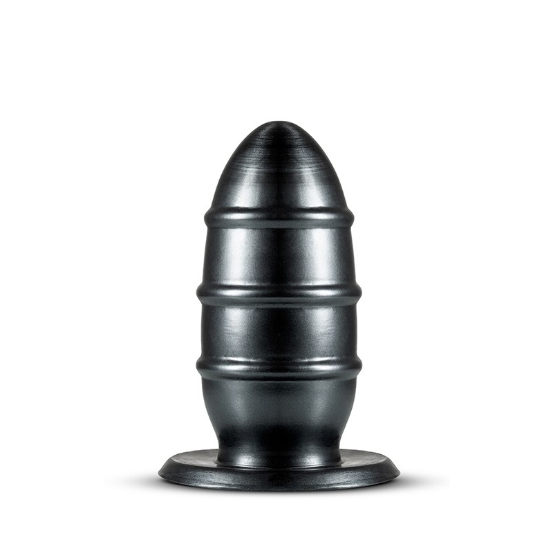 Korek analny JET FUC PLUG BLACK - pro-size, stopniowane segmenty, masywny obwód i otwór Lock On - 1