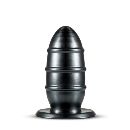 Korek analny JET FUC PLUG BLACK - pro-size, stopniowane segmenty, masywny obwód i otwór Lock On - 1