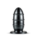 Korek analny JET FUC PLUG BLACK - pro-size, stopniowane segmenty, masywny obwód i otwór Lock On - 1