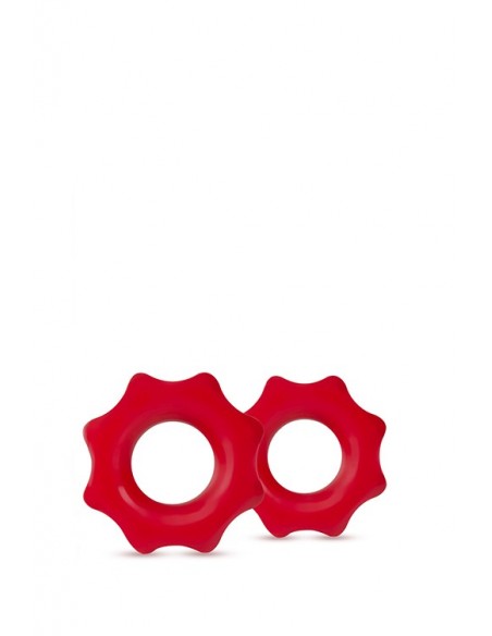 STAY HARD NUTZ RED - Pierścienie erekcyjne niewibrujące - 1