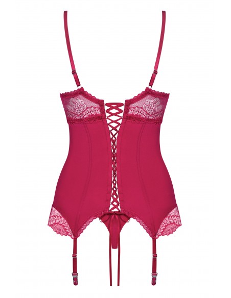 Rosalyne gorset i stringi czerwony XXL - Komplety bielizny erotycznej - 5