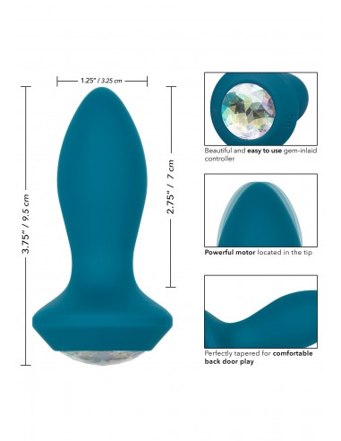 Vibrating Petite Crystal Probe - Kulki i korki analne wibrujące - 6