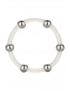 Pierścień na penisa Steel Beaded Silicone Ring Xl - Pierścienie erekcyjne niewibrujące - 1