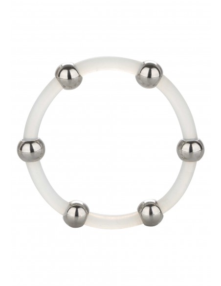 Pierścień na penisa Steel Beaded Silicone Ring Xl - Pierścienie erekcyjne niewibrujące - 1