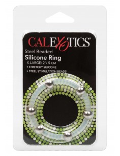 Pierścień na penisa Steel Beaded Silicone Ring Xl - Pierścienie erekcyjne niewibrujące - 1 2