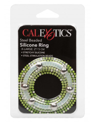 Pierścień na penisa Steel Beaded Silicone Ring Xl - Pierścienie erekcyjne niewibrujące - 2
