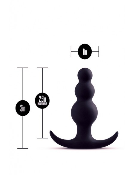 Anal Adventures Platinym Beaded Plug - Duże Korki Analne - 3