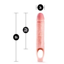 Nakładka Przedłużająca na Penis Performance 10" z Rowkowaniem Wewnętrznym i Paskiem na Mosznę, TPE, 19 cm - 2
