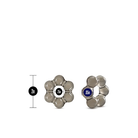 Pierścień erekcyjny Thick Bead - koralikowa struktura TPE, średnica wewnętrzna 1,9 cm, szerokość 1,2 cm - 3