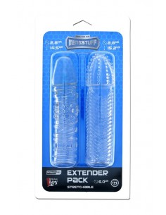MENZSTUFF EXTENDER PACK STRETCHABLE - Przedłużki i nakładki na penisa - 1 2