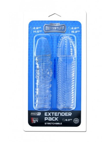 MENZSTUFF EXTENDER PACK STRETCHABLE - Przedłużki i nakładki na penisa - 2