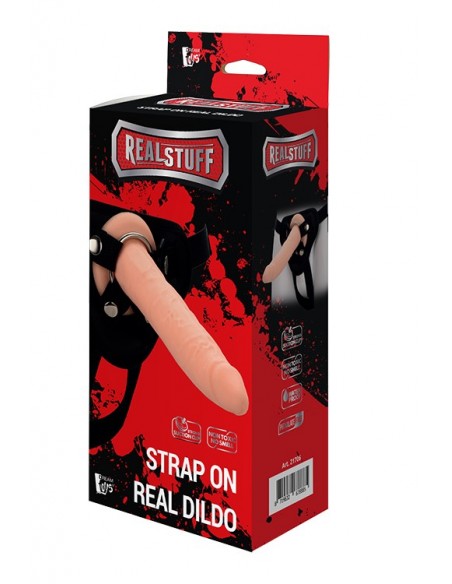 REALSTUFF STRAP ON REAL DILDO - Strap-ony, dilda na pasku bez wibracji - 3