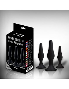 Plug - Anal Plug Box 3 Pack Black - Zestawy Korków Analnych - 1