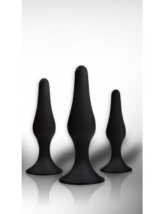 Plug - Anal Plug Box 3 Pack Black - Zestawy Korków Analnych - 1 2
