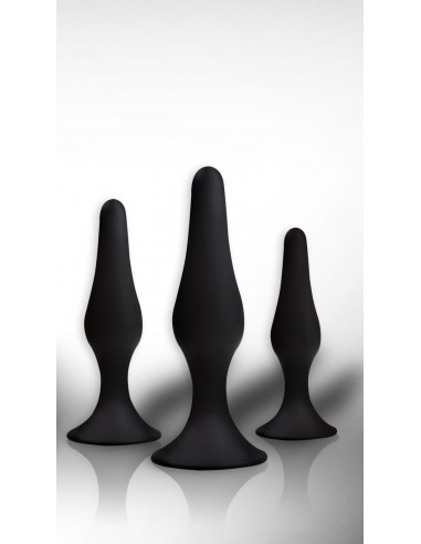 Plug - Anal Plug Box 3 Pack Black - Zestawy Korków Analnych - 2