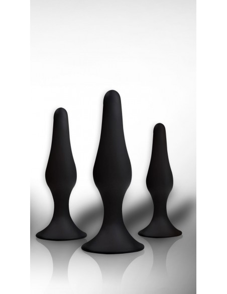 Plug - Anal Plug Box 3 Pack Black - Zestawy Korków Analnych - 2