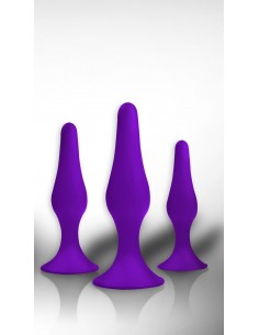 Plug - Anal Plug Box 3 Pack Purple - Zestawy Korków Analnych - 1 2