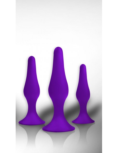 Plug - Anal Plug Box 3 Pack Purple - Zestawy Korków Analnych - 2