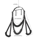 Huśtawka miłości Bad Kitty Swing – regulowane szelki i pętle, nośność do 100 kg, trawers 38 cm - 8