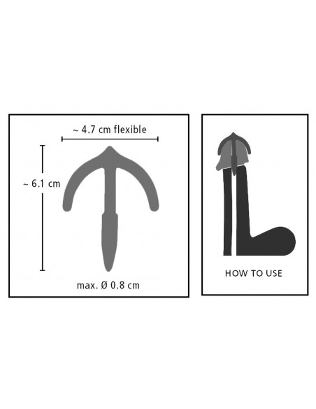 Penisplug Sperm Anchor grey - Dilatory penisa - 6