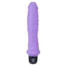 Wibrator Classic Silicone Vibe Purple – Realistyczna Faktura, 7 Trybów Wibracji, Silikon Medyczny, Długość 25 cm, Średnica 3,5–4 - 4