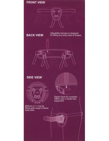 Sexxbian 6.5 Inch - Strap-ony, dilda na pasku z wibracją - 4