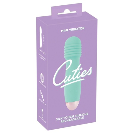 Wibrator Cuties Mini green – rowkowana końcówka, 7 trybów, 12,5 cm - 1