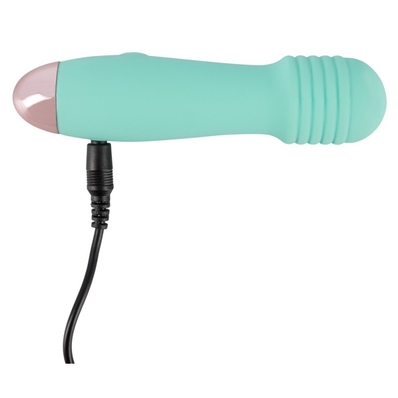 Wibrator Cuties Mini green – rowkowana końcówka, 7 trybów, 12,5 cm - 5