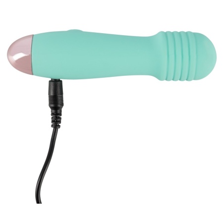 Wibrator Cuties Mini green – rowkowana końcówka, 7 trybów, 12,5 cm - 5