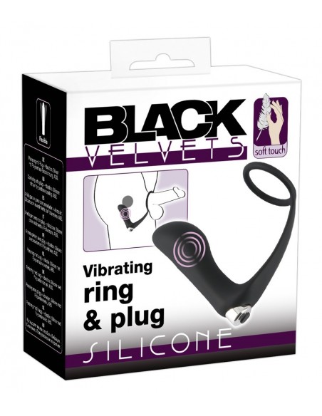 Bv Vibrating Ring & Plug - Kulki i korki analne wibrujące - 1