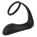 Wibrujący korek analny z pierścieniem erekcyjnym Vibrating Ring & Plug, silikon PU, 10,8 cm - 4