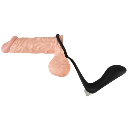 Wibrujący korek analny z pierścieniem erekcyjnym Vibrating Ring & Plug, silikon PU, 10,8 cm - 8