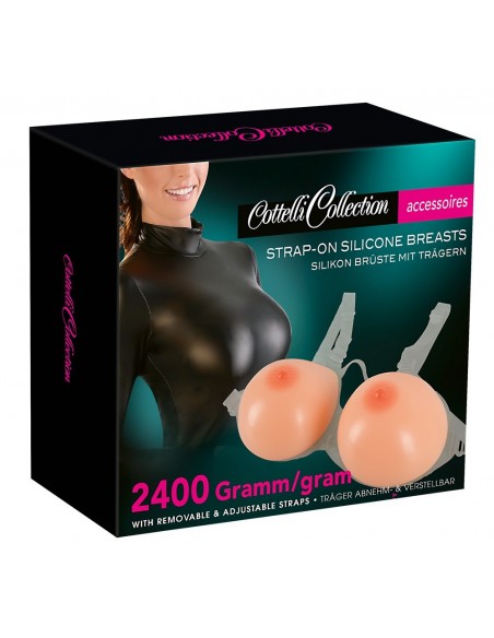 Breasts with Straps - Strap-ony, dilda na pasku bez wibracji - 1