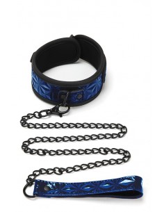 WHIPSMART DIAMOND COLLAR AND LEASH BLUE - Chokery, obroże i smycze - 1