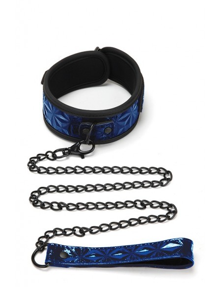 WHIPSMART DIAMOND COLLAR AND LEASH BLUE - Chokery, obroże i smycze - 1