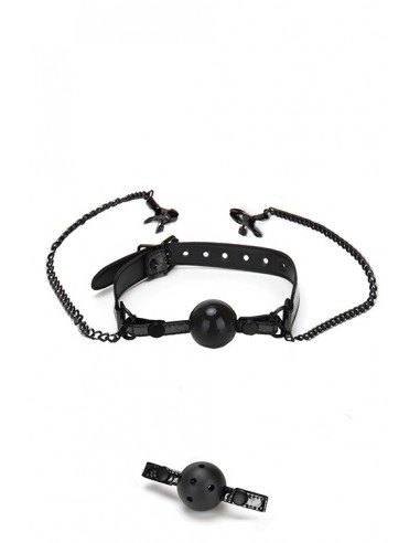 WHIPSMART DIAMOND BALL GAG W NIPPLE CLIP - Kneble do ust - 3