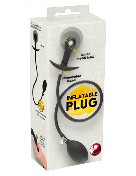 Pompowany Plug Inflatable Plug inner Metal Ba - Korki analne pompowane - 1