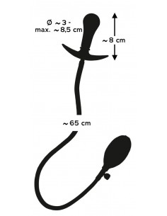 Pompowany Plug Inflatable Plug inner Metal Ba - Korki analne pompowane - 1 2
