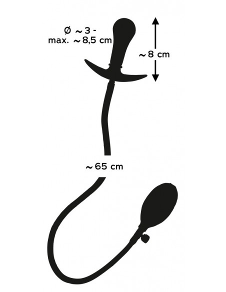 Pompowany Plug Inflatable Plug inner Metal Ba - Korki analne pompowane - 2