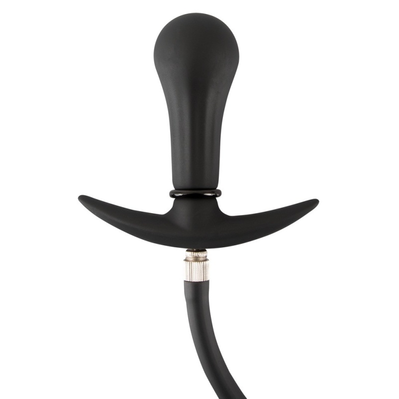 Pompowany Korek Analny z Wewnętrzną Metalową Kulką (Inner Metal Ball) i Korkiem Odcinającym, 8 cm, Ø 3–8,5 cm - 5