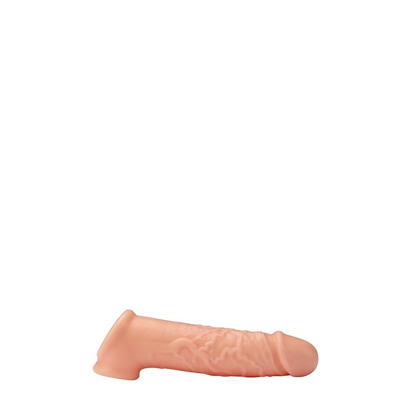 Przedłużacz penisa Extender 6.5 z paskiem na jądra, silikon, 17 cm - 2