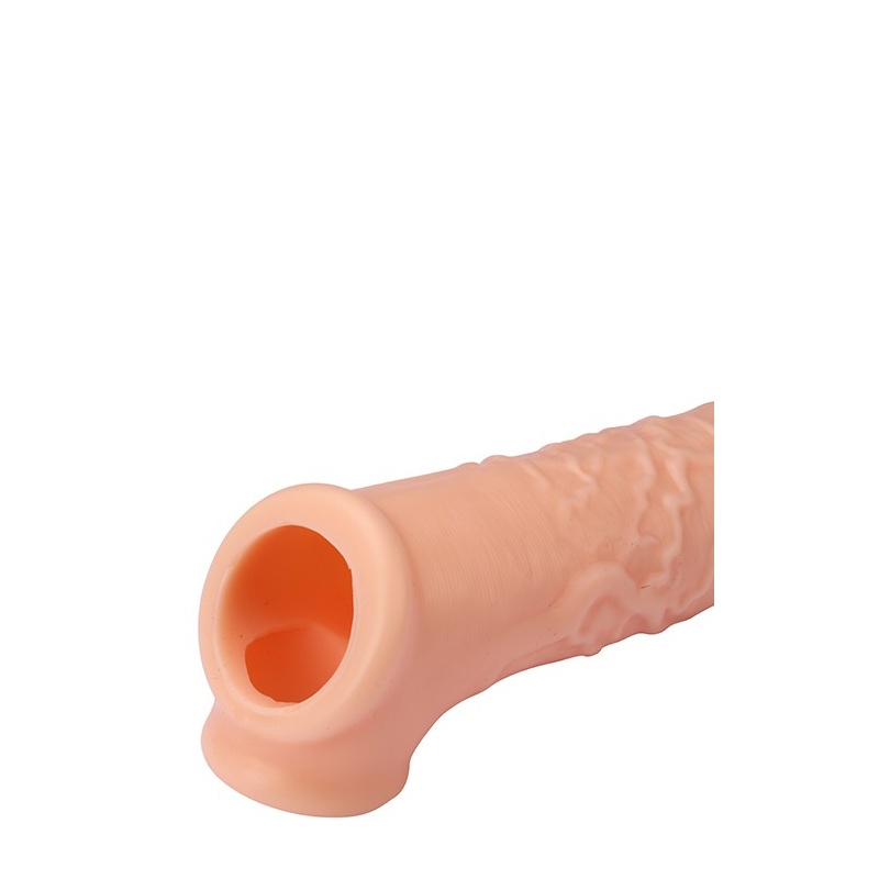 Przedłużacz penisa Extender 6.5 z paskiem na jądra, silikon, 17 cm - 3